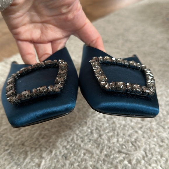 Sam Edelman satin and rhinestone flats , mules size 8.5 EUC - Picture 3 of 6